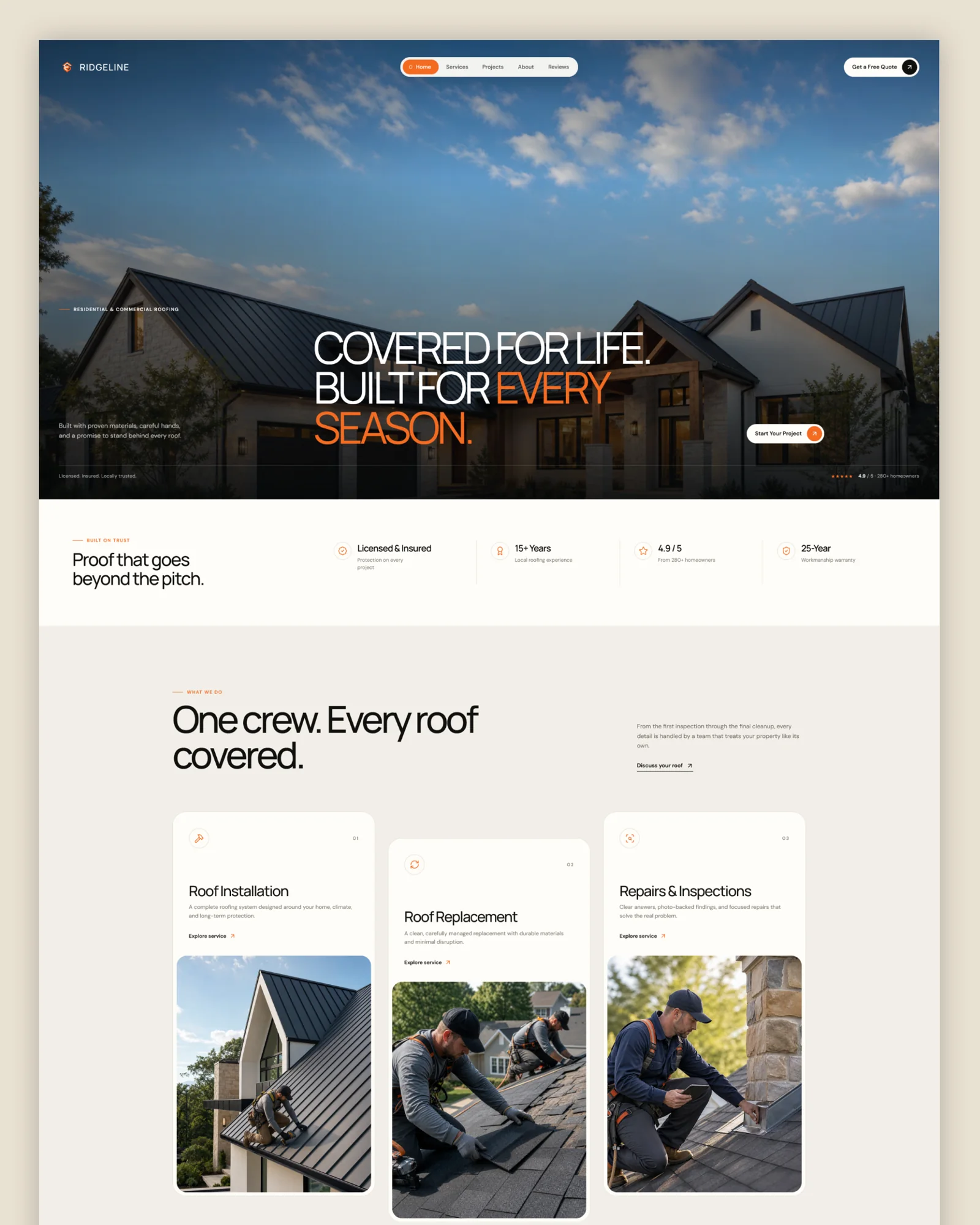 Ridgeline website preview